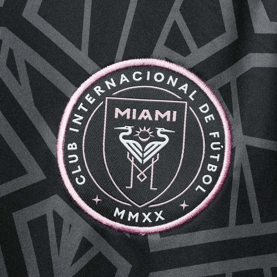 Sort Aesthetic Inter Miami FC officiel Patch Logo Skrivebord Tapet Wallpaper