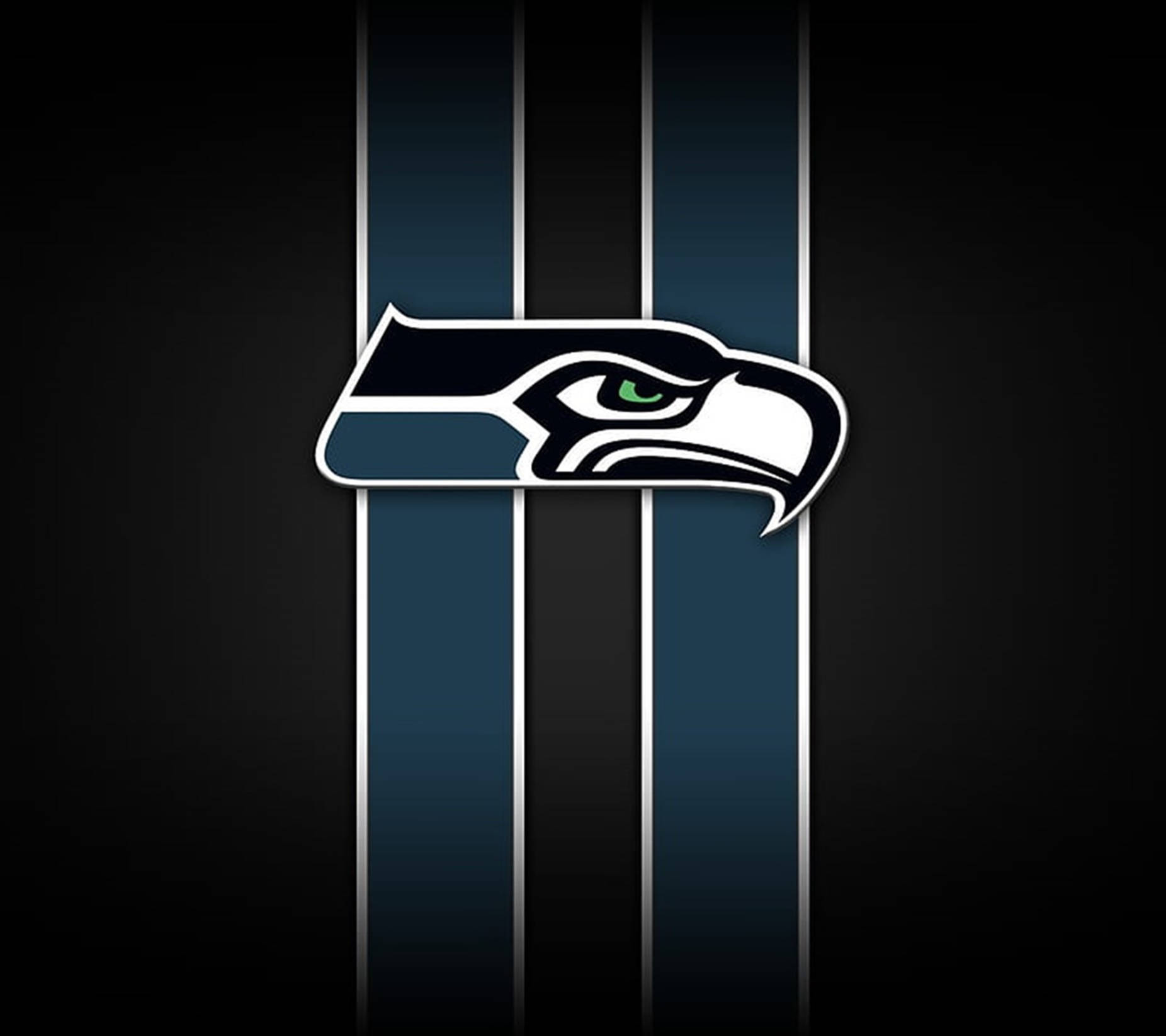 The Powerful Seattle Seahawks Logo in Black Aesthetic Mode Wallpaper