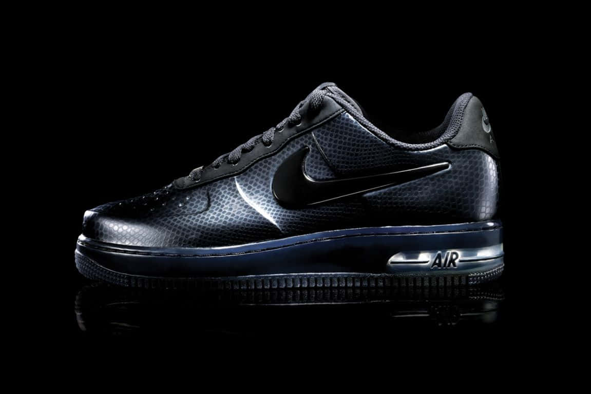 Nike Air Force 1 Low - Black And Blue Wallpaper