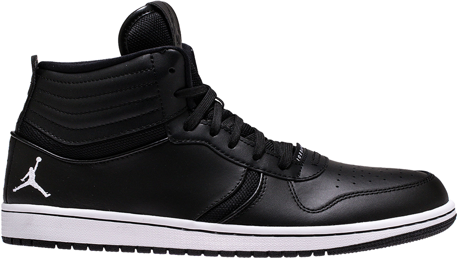 Black Air Jordan1 Sneaker Side View PNG