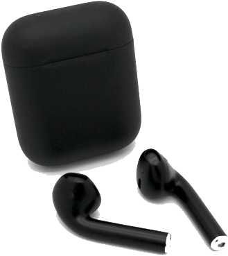 Black Airpodsand Case PNG