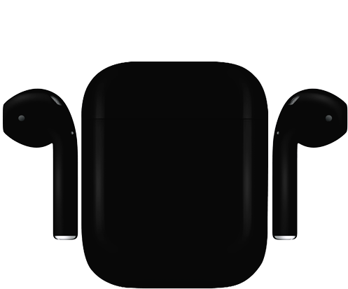 Black Airpodsand Charging Case PNG