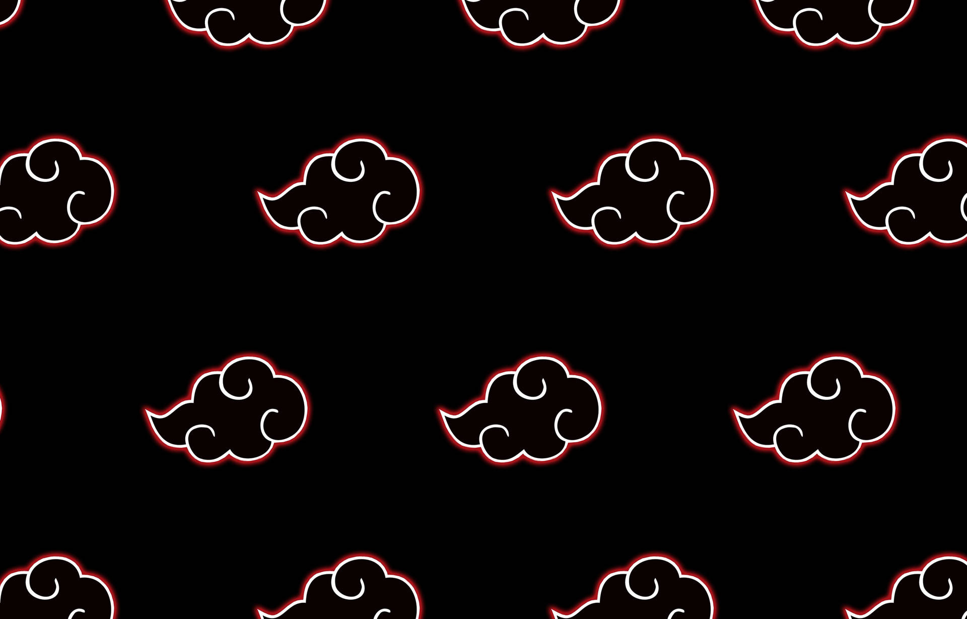 Black Akatsuki Cloud Iphone Pattern Wallpaper