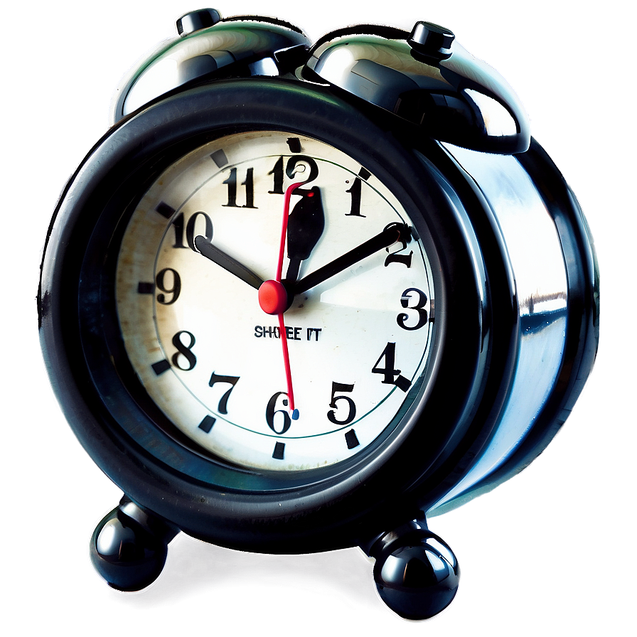 Black Alarm Clock Png 05252024 PNG