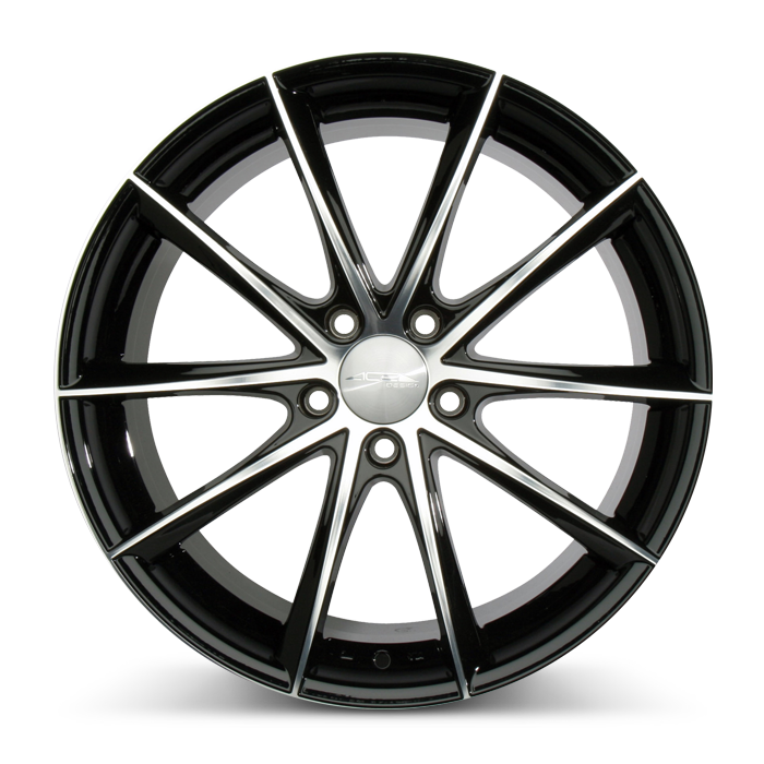 Black Alloy Car Wheel PNG