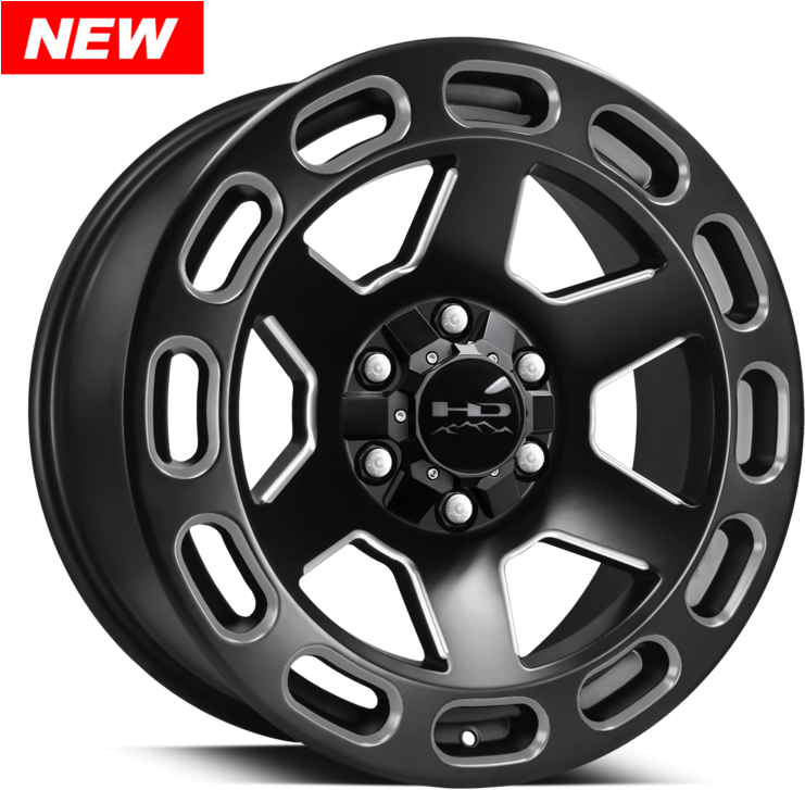 Black Alloy Wheel New Design PNG