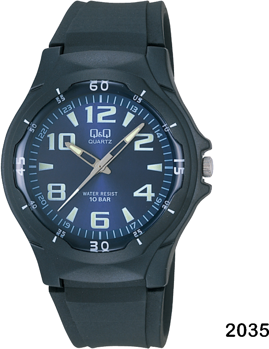 Black Analog Wristwatch10 Bar Water Resist PNG