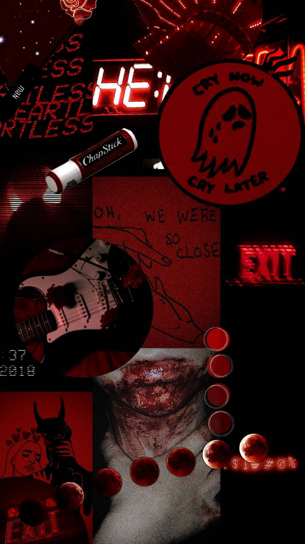 Black And Bloody Red Aesthetic Iphone Wallpaper