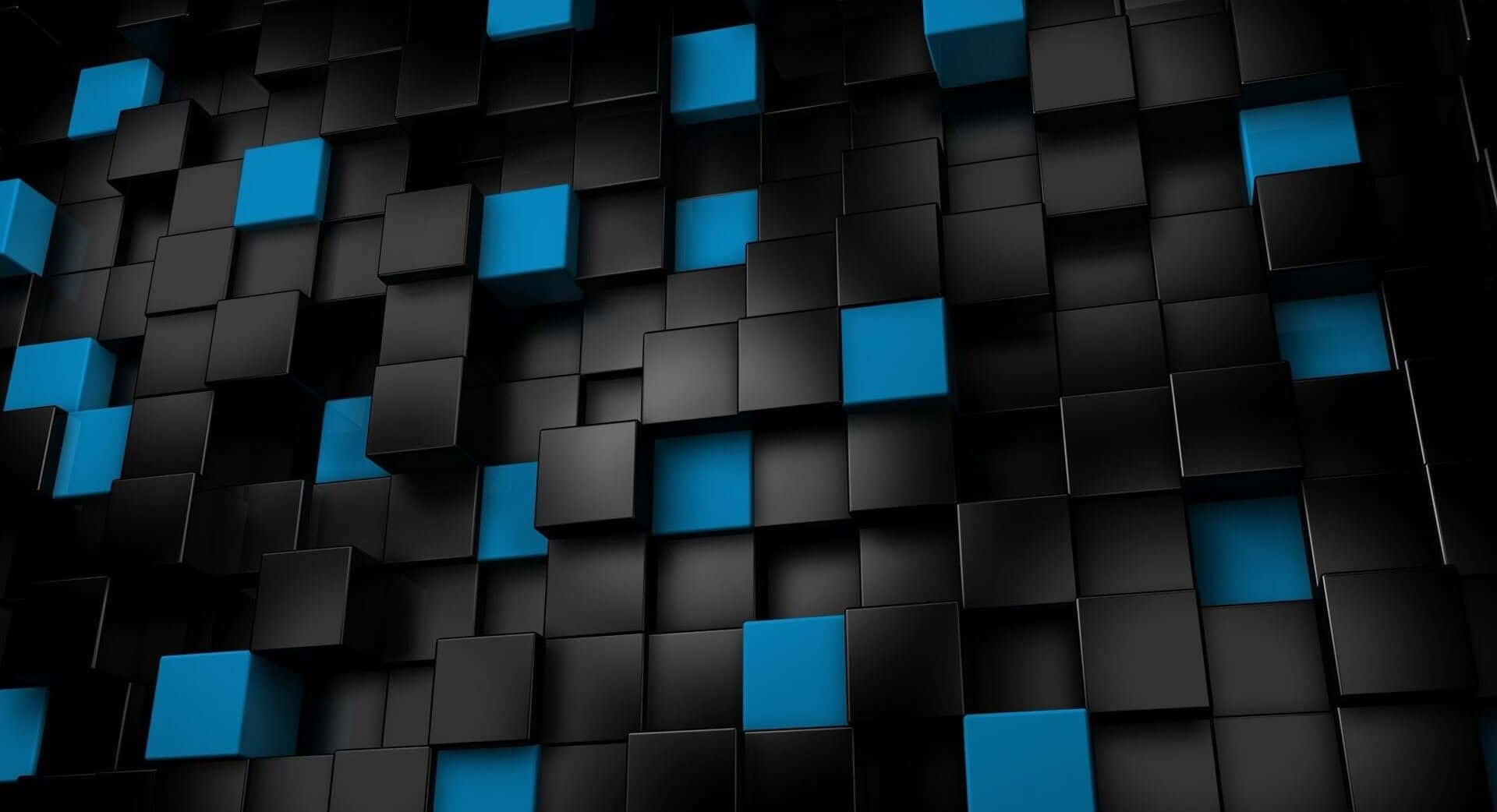 "Abstract Digitally Generated Artwork Featuring Black and Blue Colour Scheme"