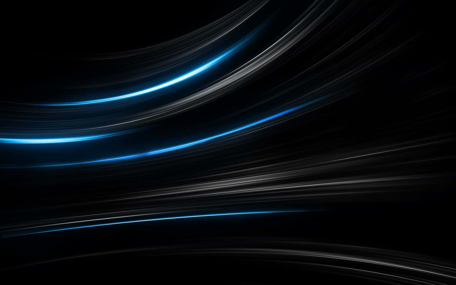 Blue And Black Abstract Background With Blue Lights