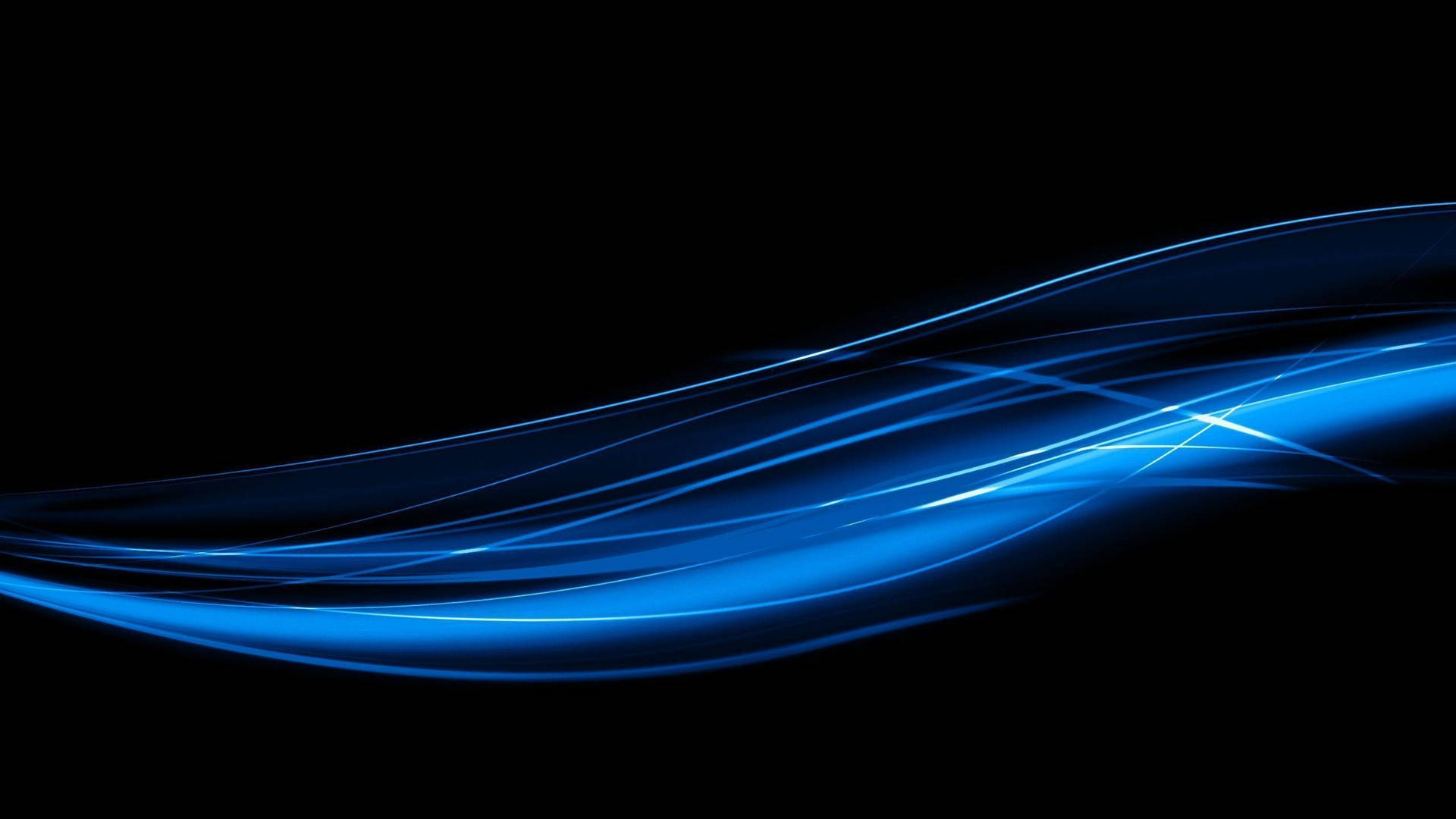 Black And Blue Background Showing Thread Waves Wallpaper
