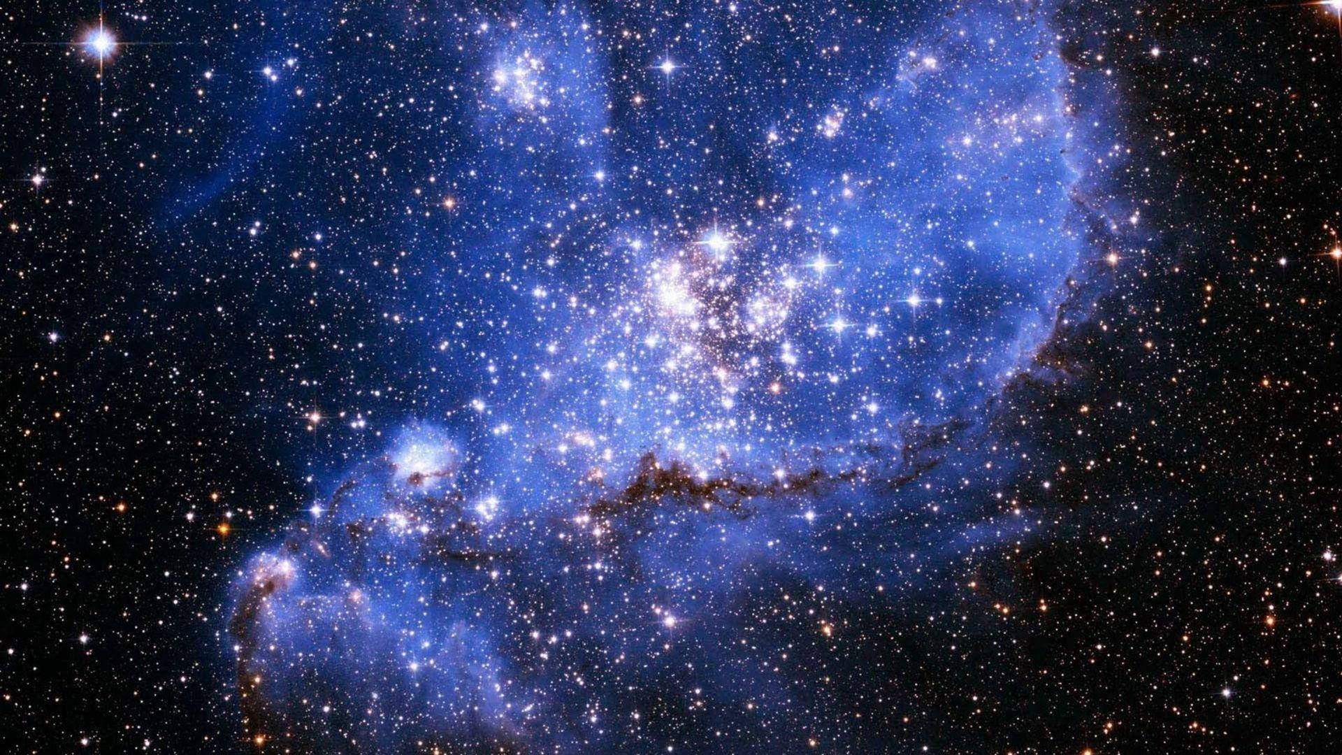 Black And Blue Galaxy Wallpaper