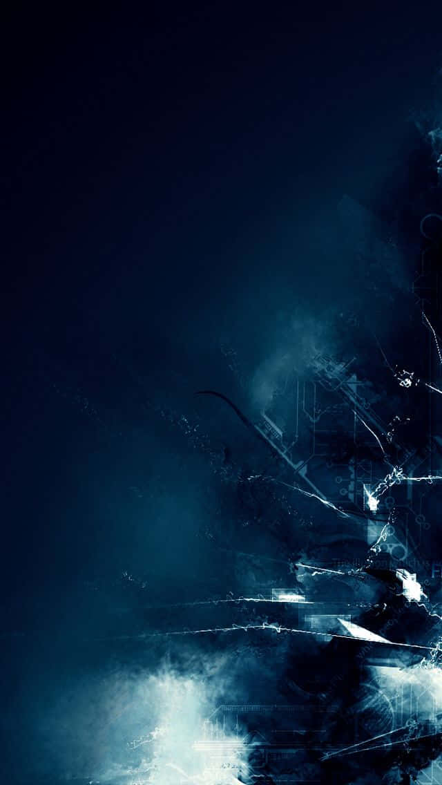 Upgrade your smartphone collection with a sleek black and blue iPhone. Wallpaper