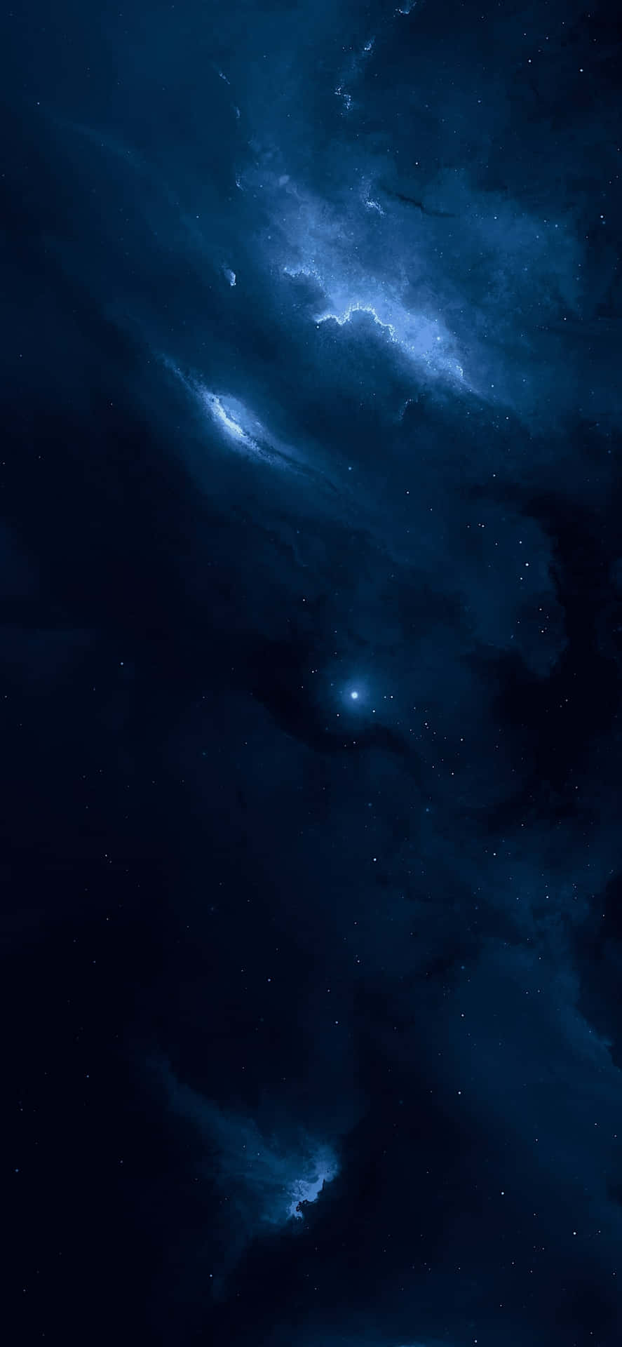 A Blue Sky With Clouds And Stars Wallpaper