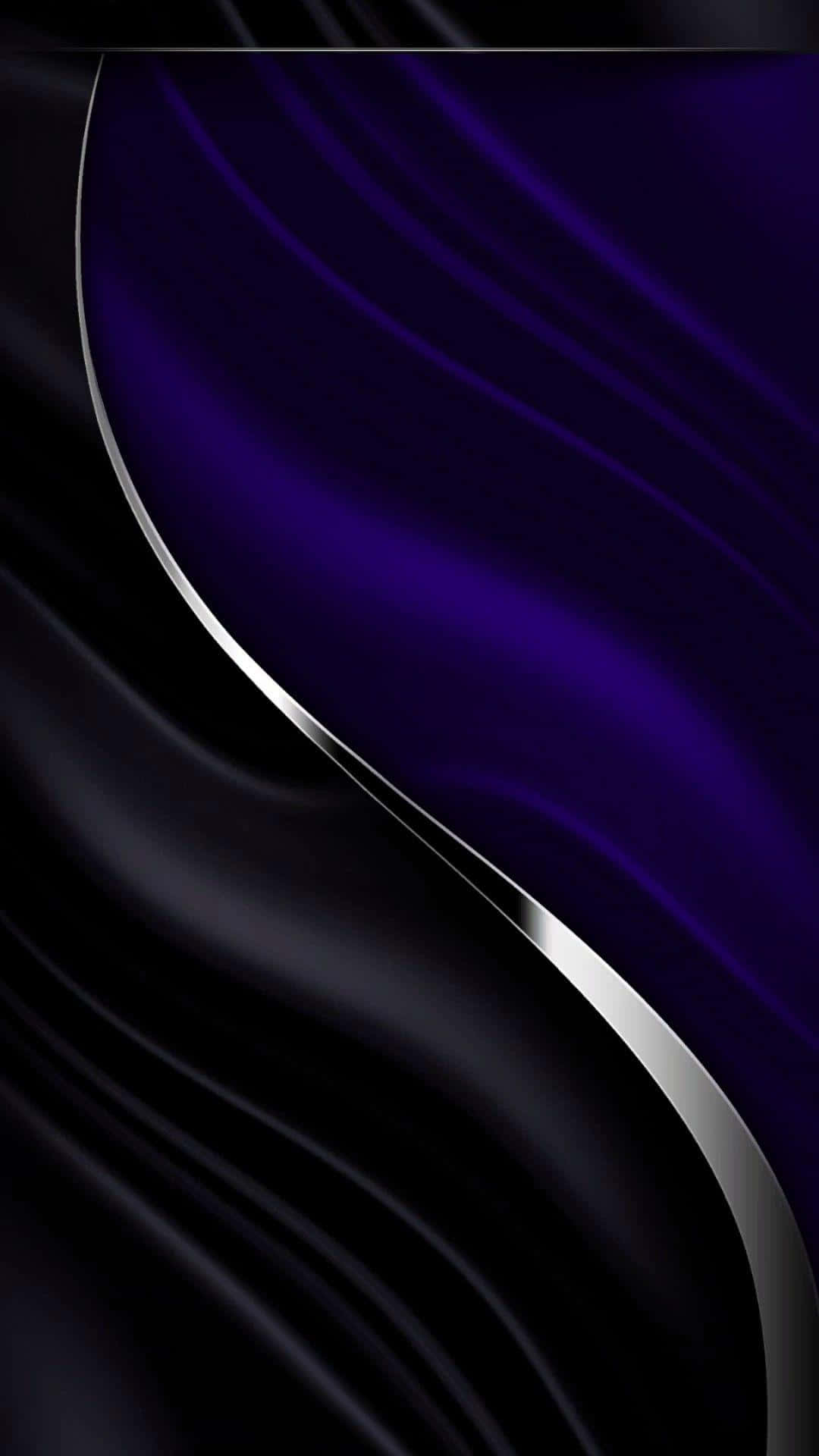 Download A Purple And Black Background With A Silver Wavy Pattern ...