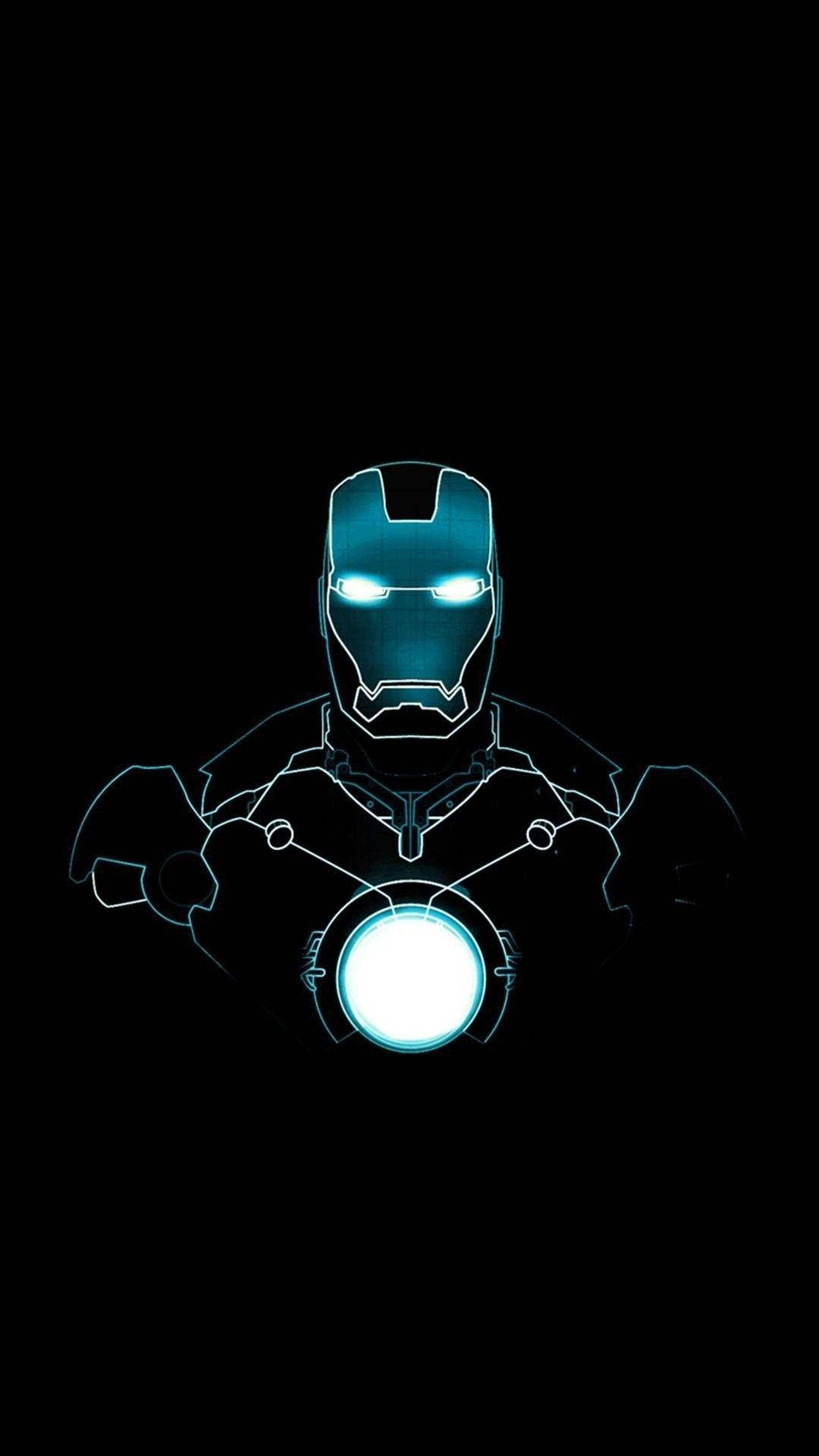 Black And Blue Iron Man Iphone Wallpaper