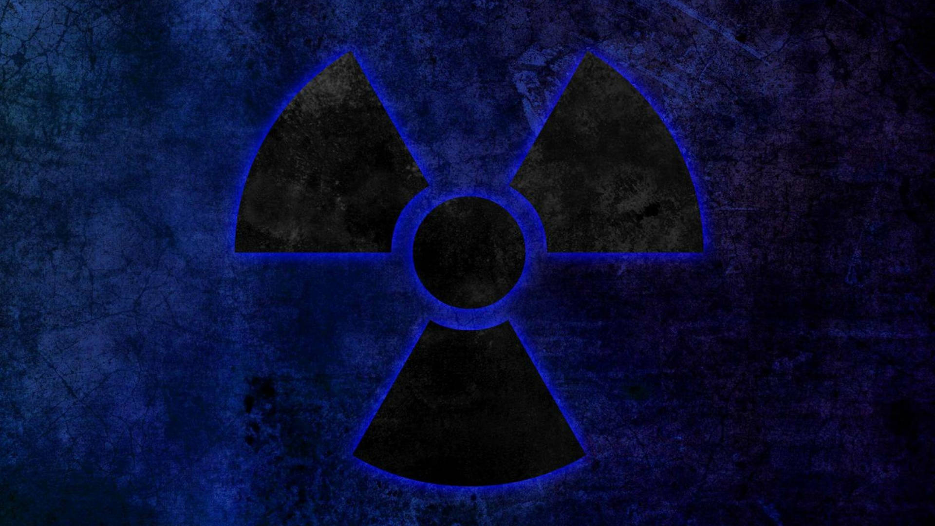Black And Blue Nuclear Symbol