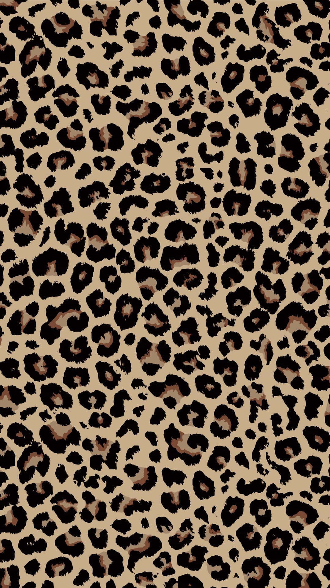 Black And Brown Aesthetic Cute Cheetah Print Wallpaper