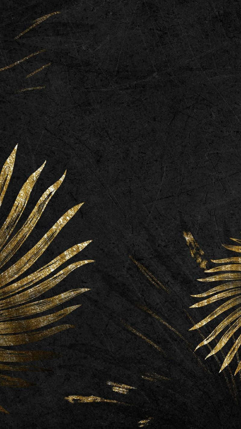Dare to stand out from the crowd with a black and gold aesthetic. Wallpaper