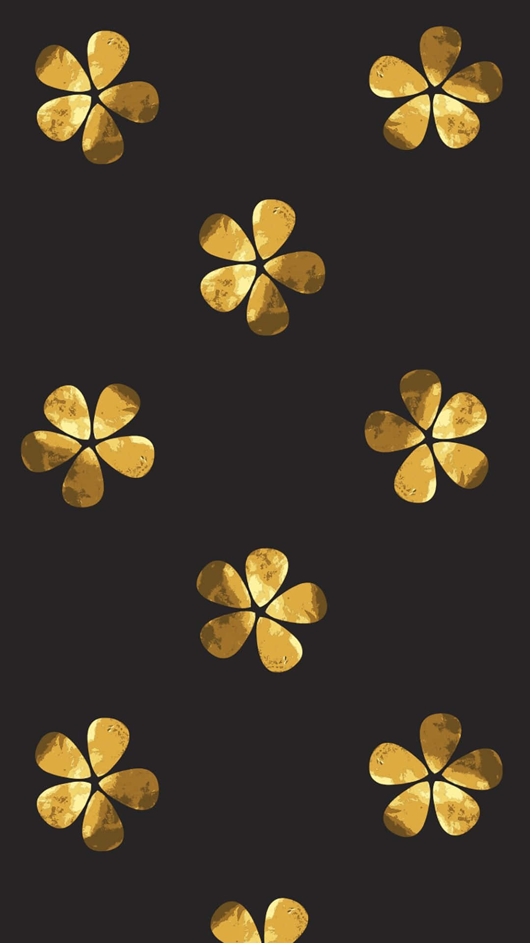 Black And Gold Aesthetic Floral Wallpaper