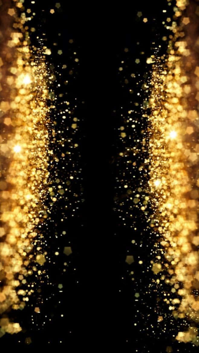 A sparkling black and gold aesthetic Wallpaper