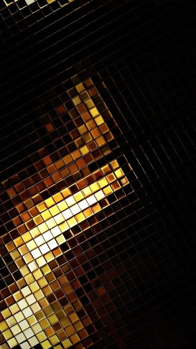 A Black And Gold Mosaic Tiled Background Wallpaper
