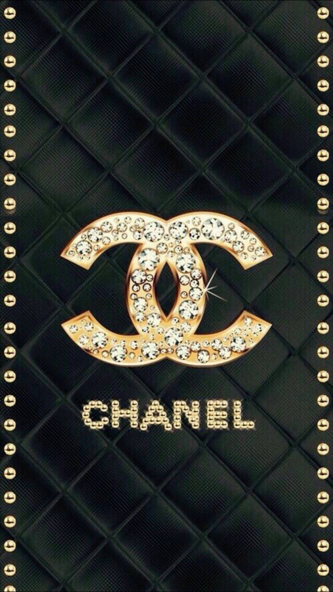 Black And Gold Chanel Logo