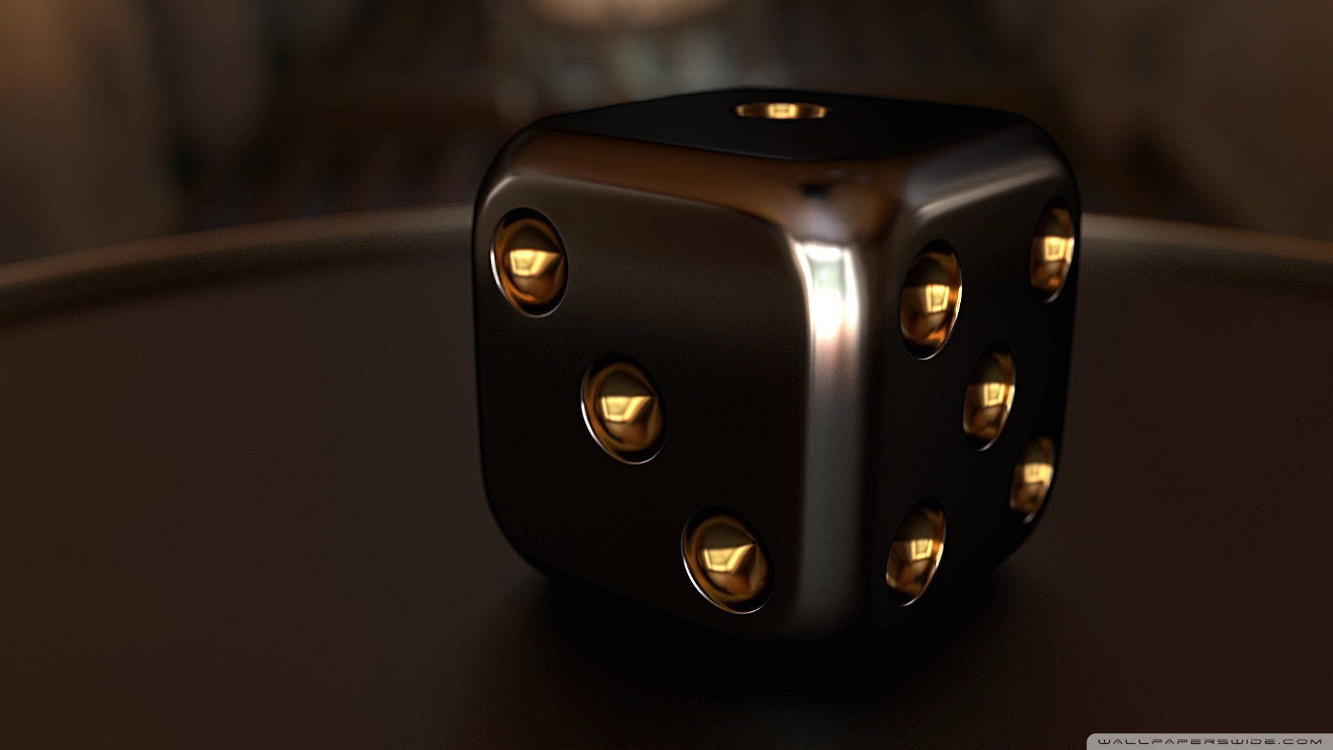 Black And Gold Dice Wallpaper