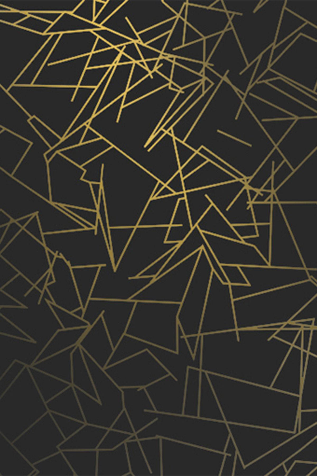 Black And Gold Fragments Wallpaper