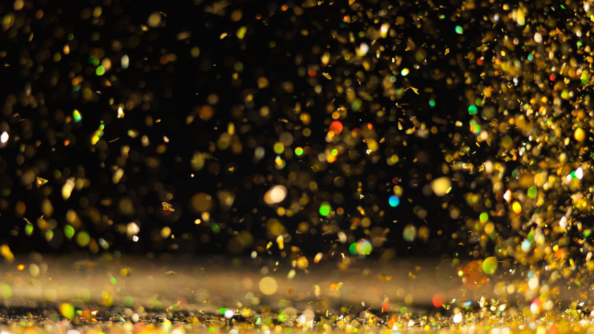 Colorful Black And Gold Glitter Wallpaper