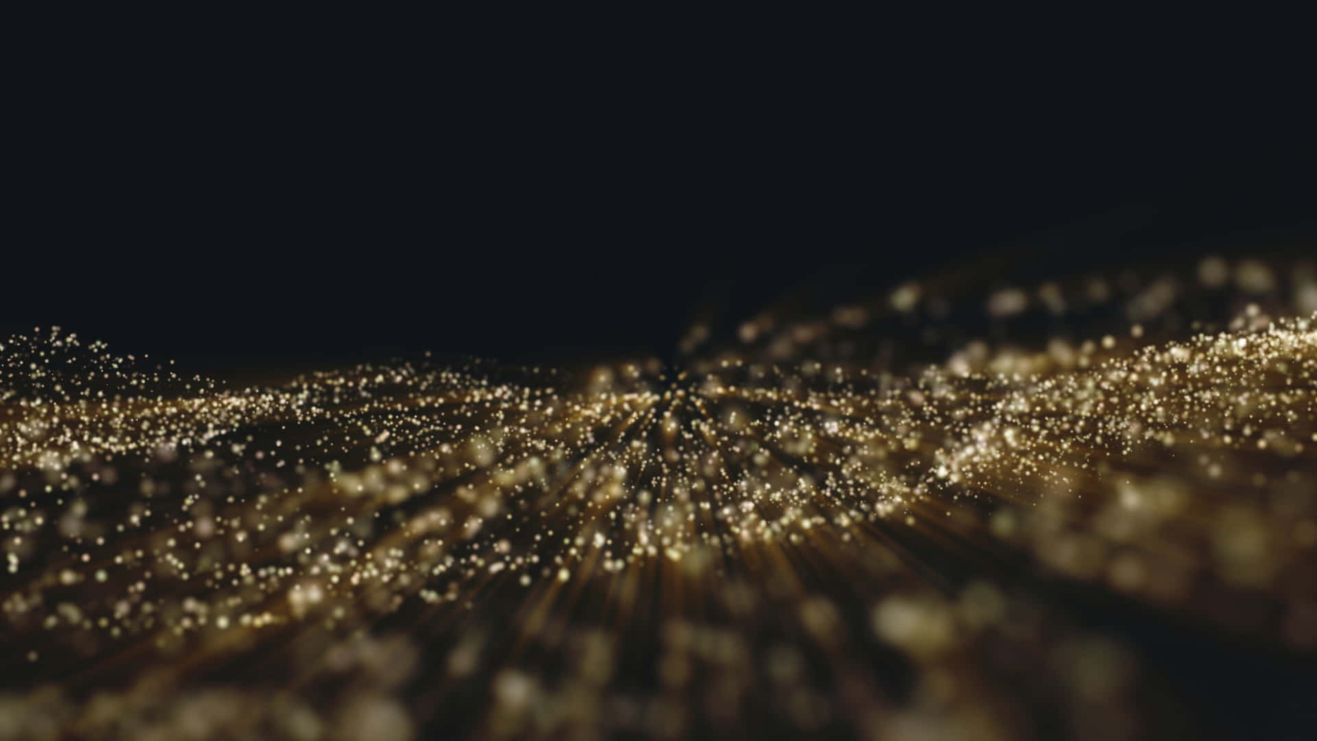 Macro Black And Gold Glitter Grains Wallpaper
