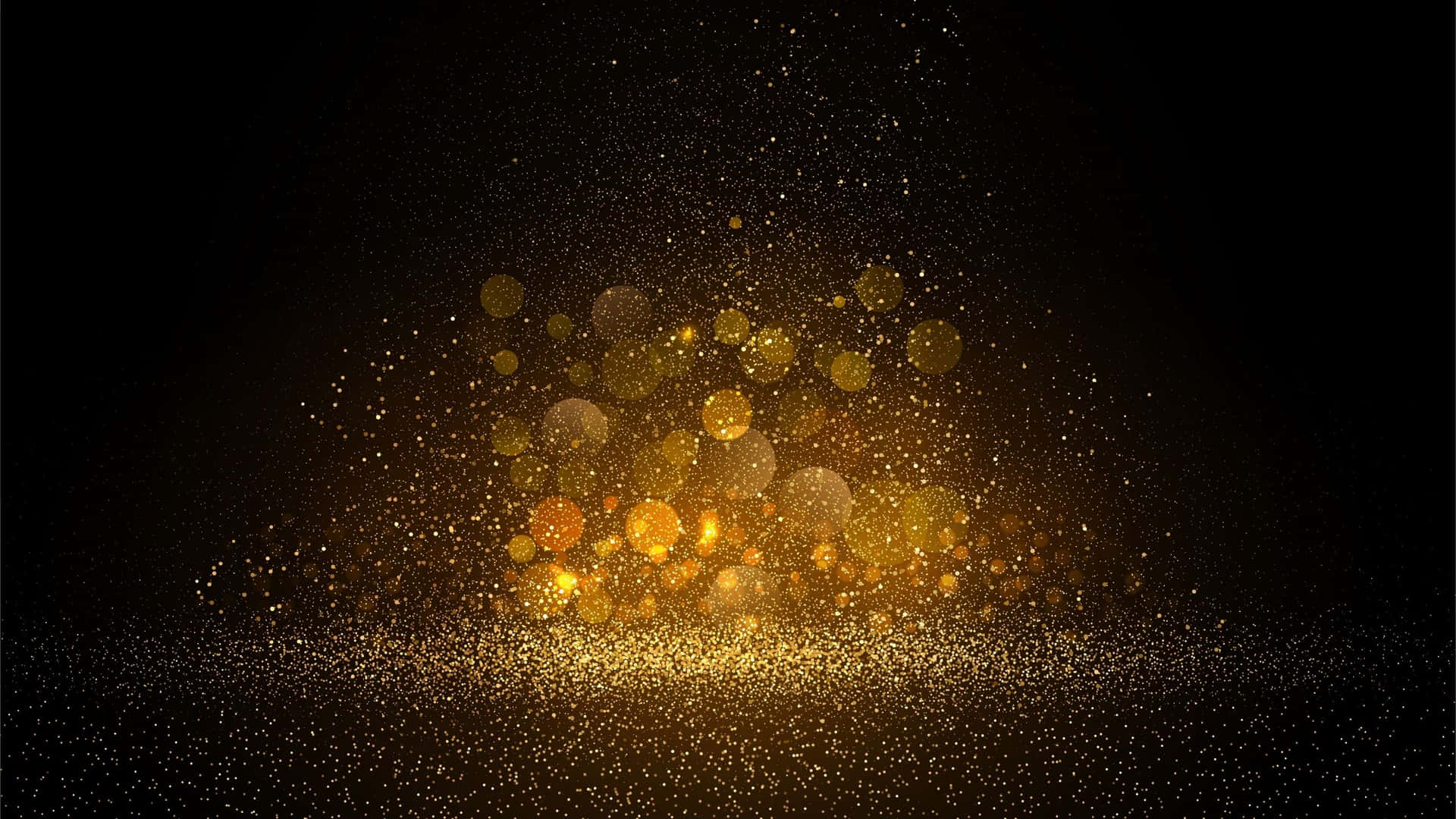 Digital Black And Gold Glitter Wallpaper