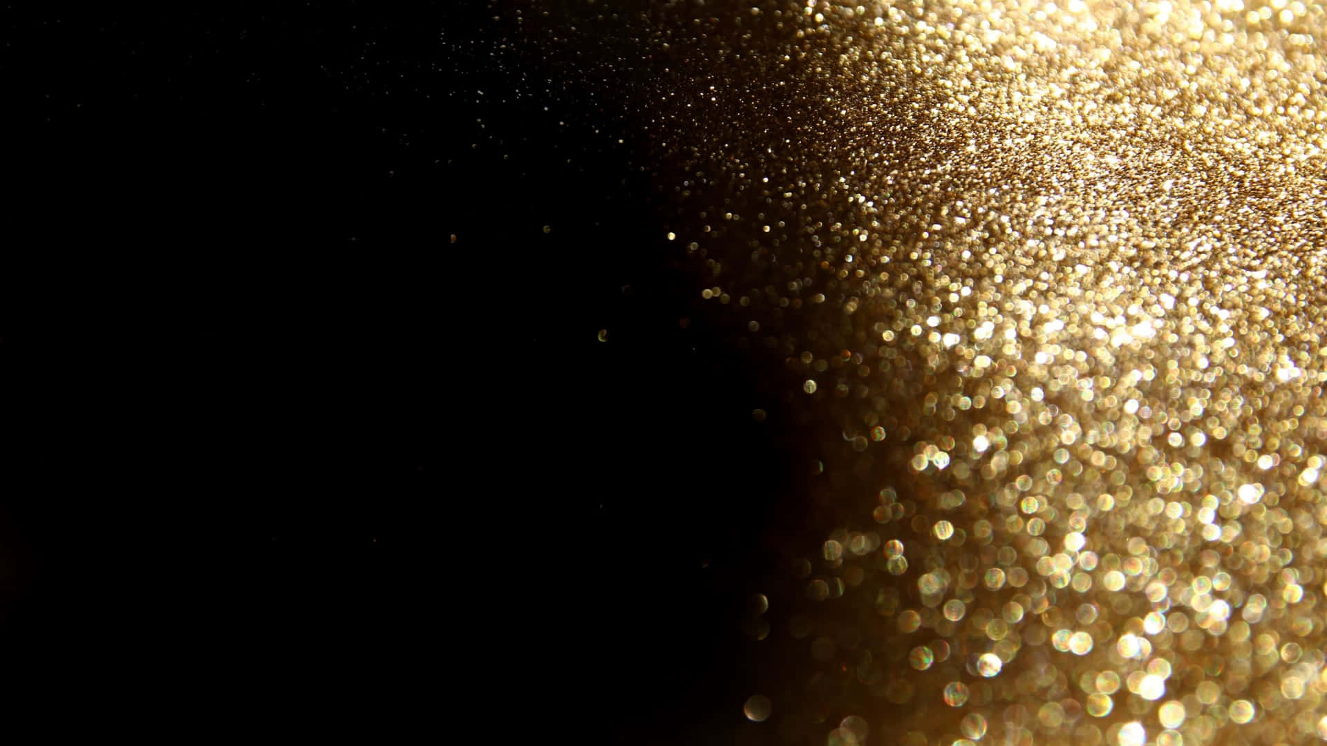 Black And Gold Glitter Blurred Wallpaper