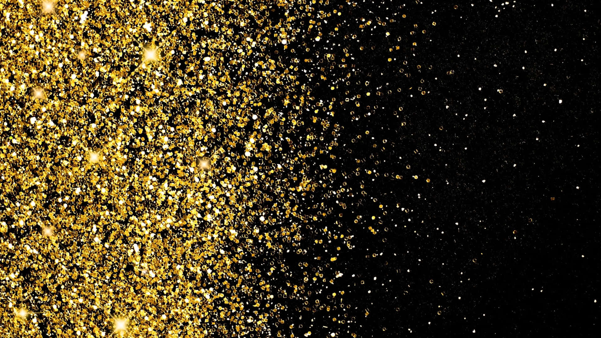 Enigmatic Black and Gold Glitter Background Wallpaper
