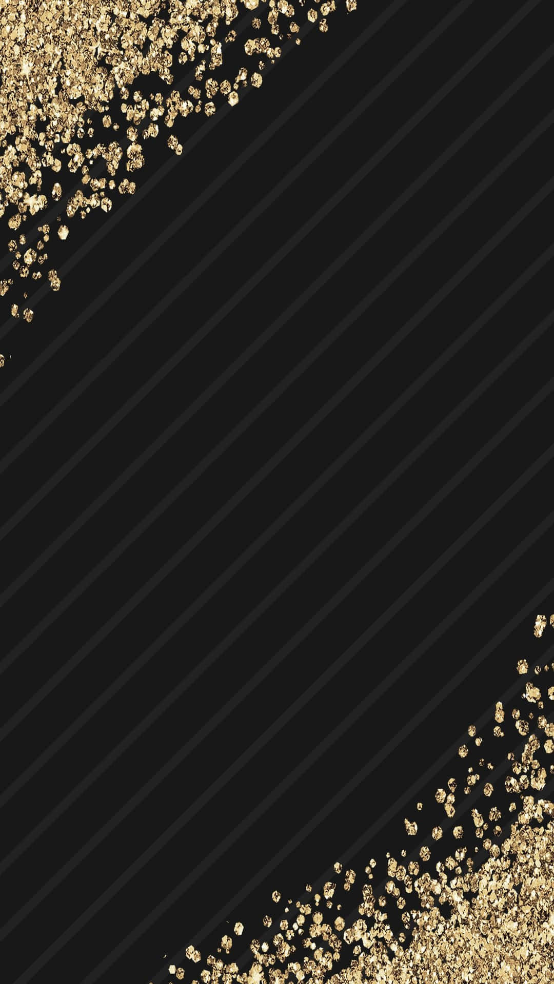 Black And Gold Glitter With Diagonal Line Portrait Wallpaper