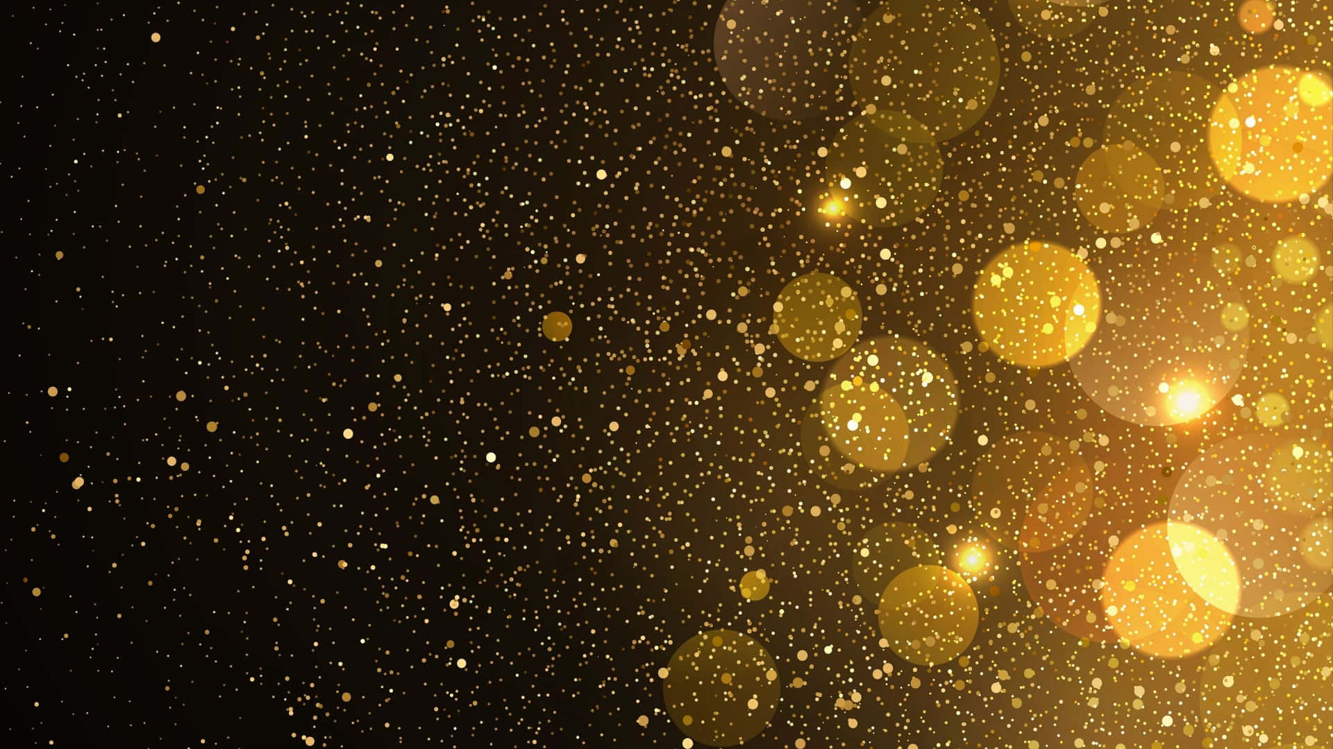 Digitally Made Black And Gold Glitter Glare Wallpaper