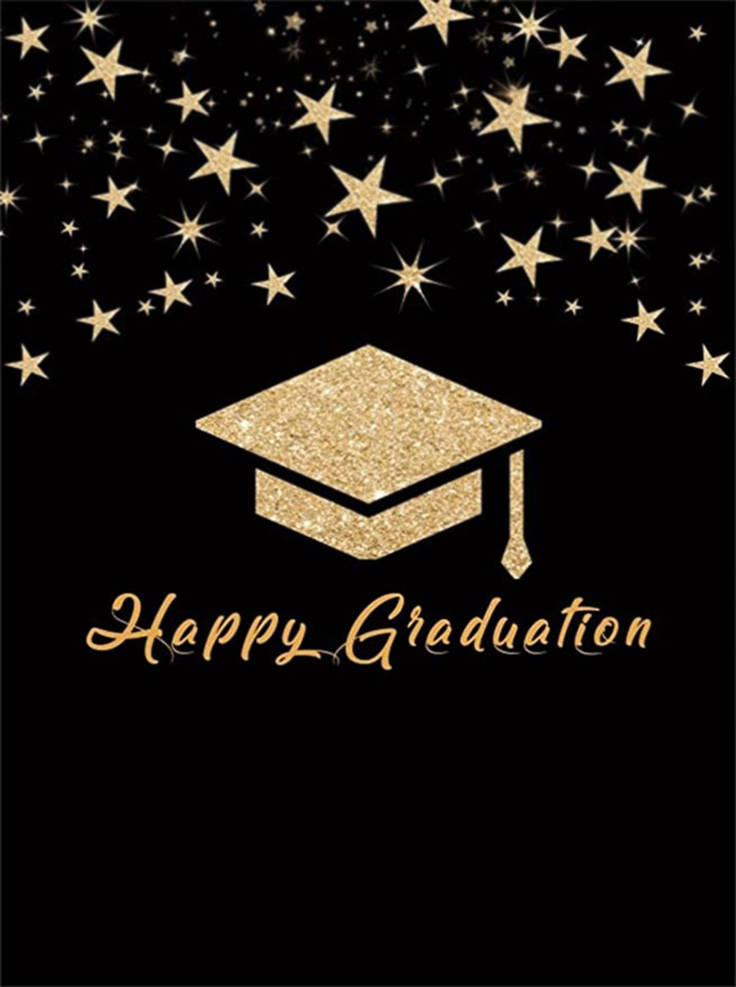 Black and Gold Graduation Cap Wallpaper
