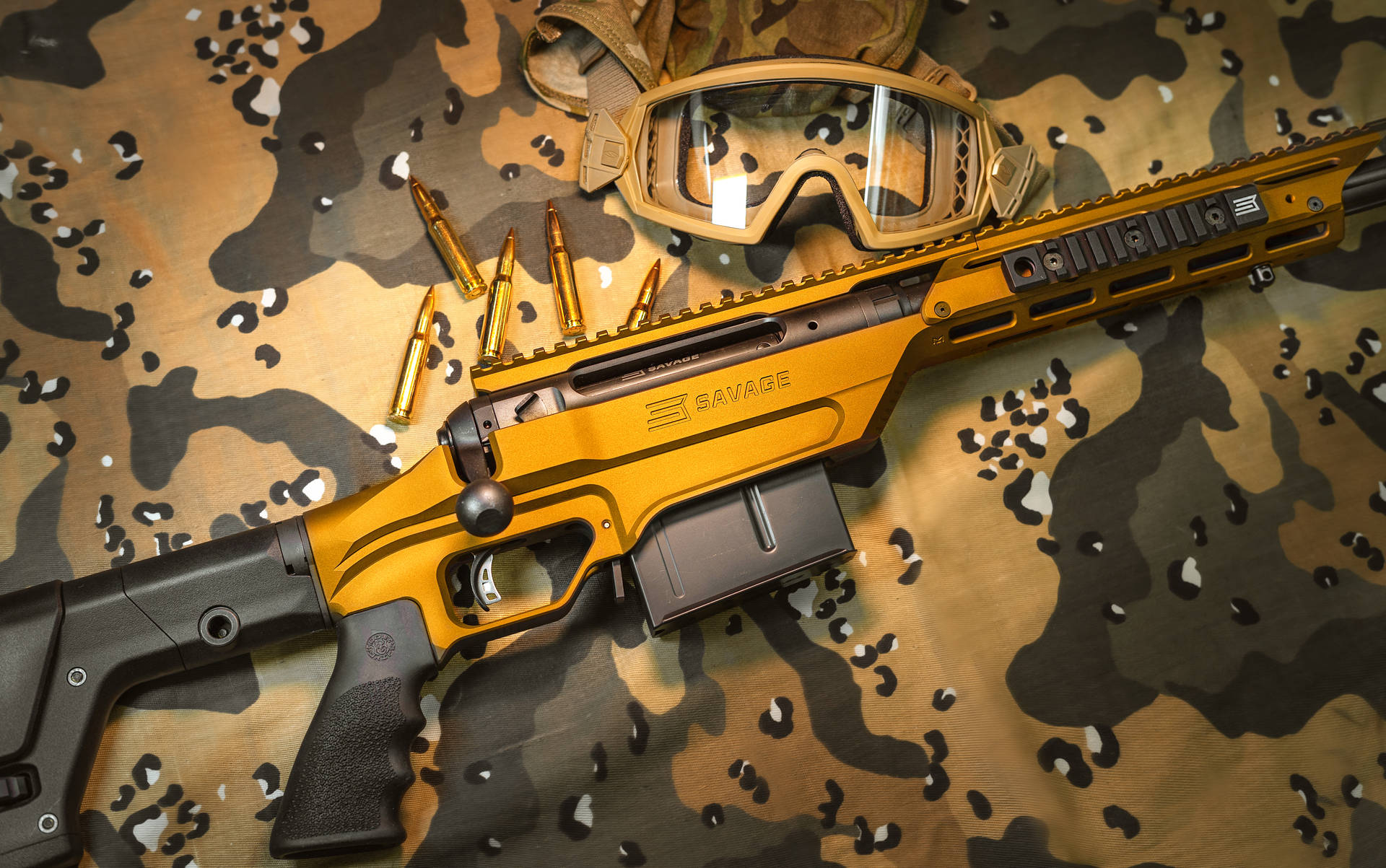Black And Gold Gun Wallpaper