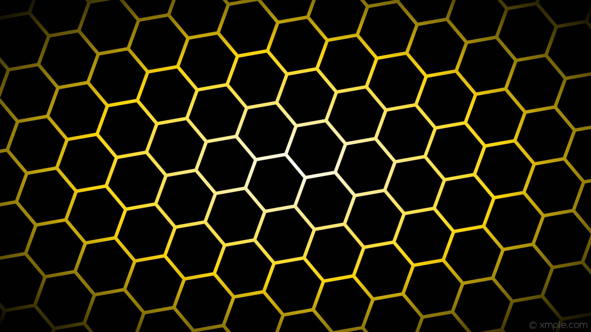 Black And Gold Honeycomb Pattern Wallpaper