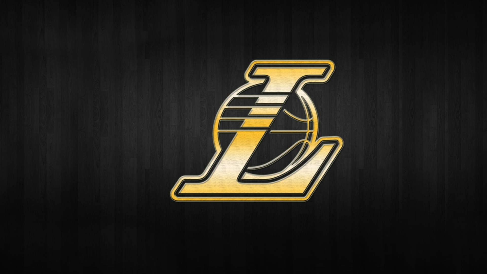 Schwarzesund Goldenes La Lakers-logo Wallpaper