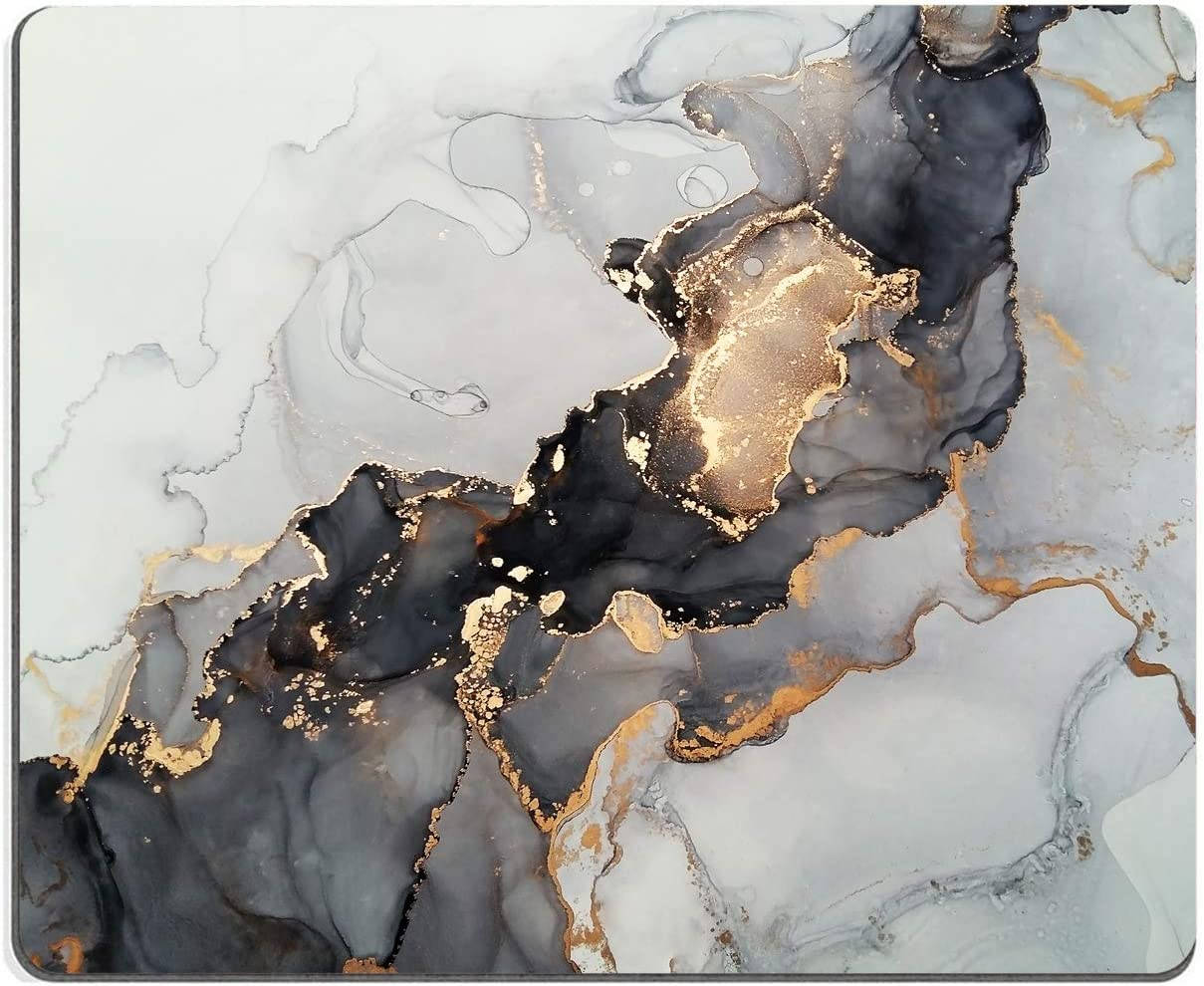 Black And Gold Marble Center Wallpaper