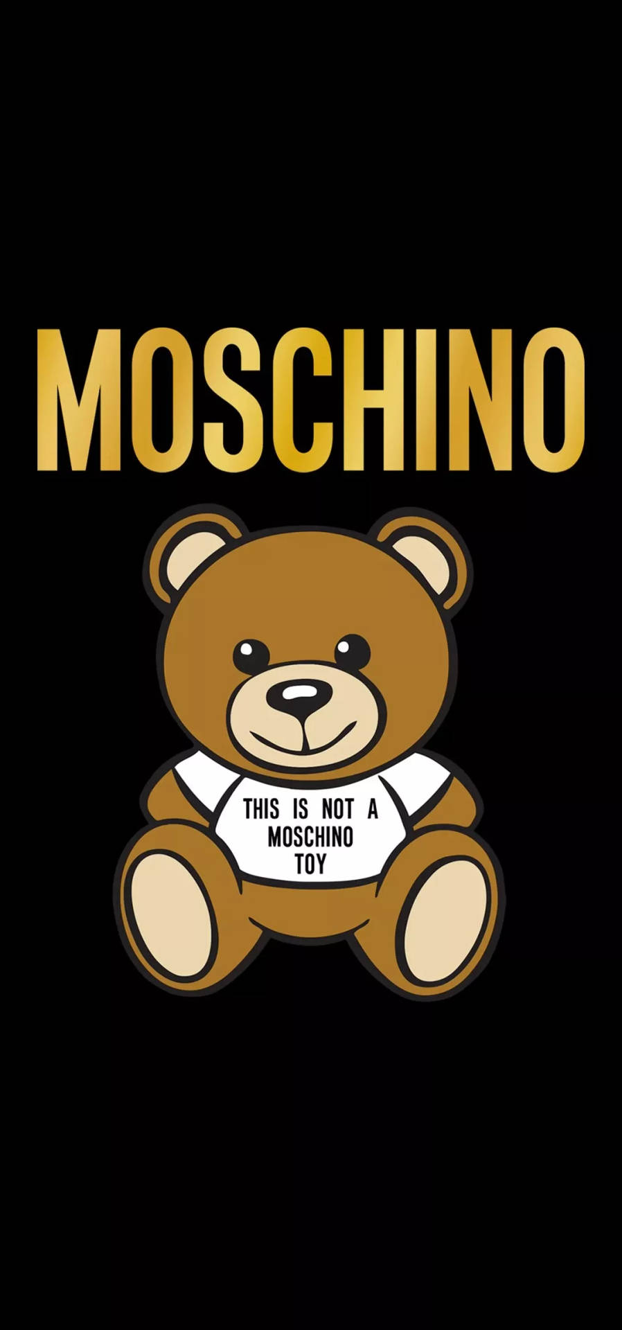 Download Black And Gold Moschino Bear Wallpaper | Wallpapers.com