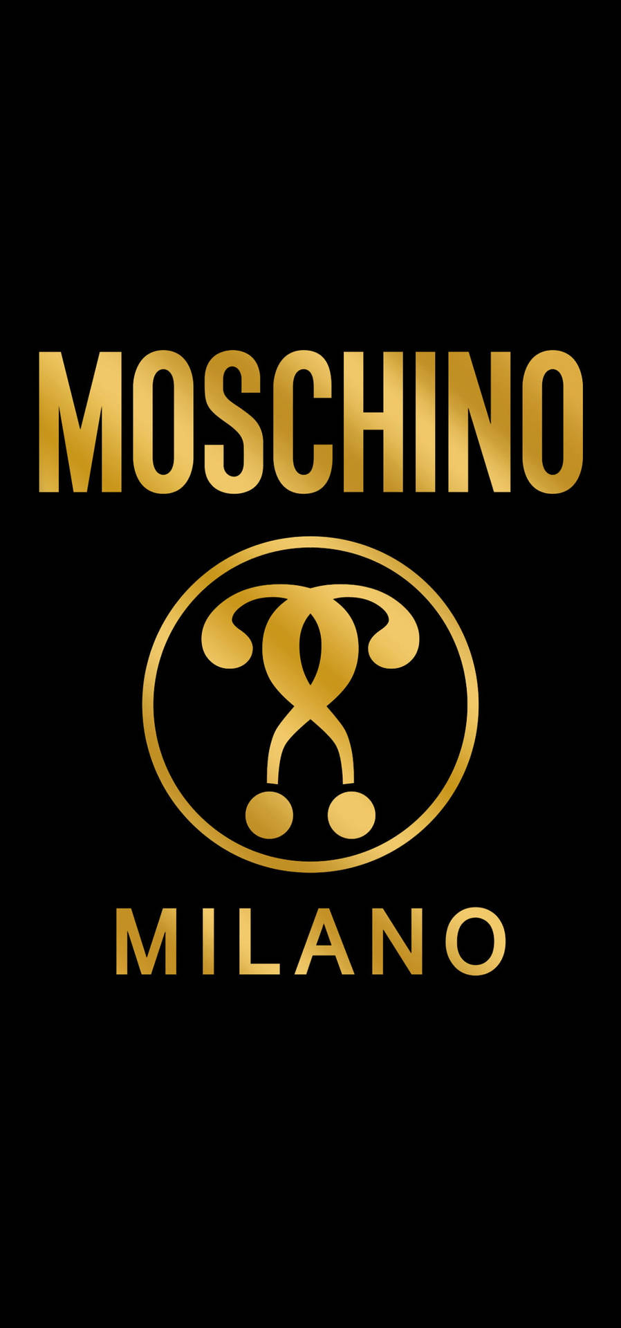 Black And Gold Moschino Wallpaper