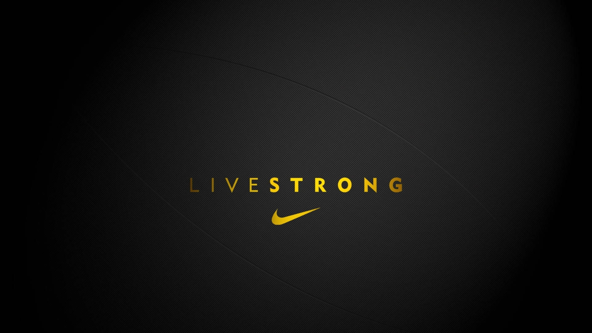 Papelde Parede Nike Live Strong Preto E Dourado. Papel de Parede