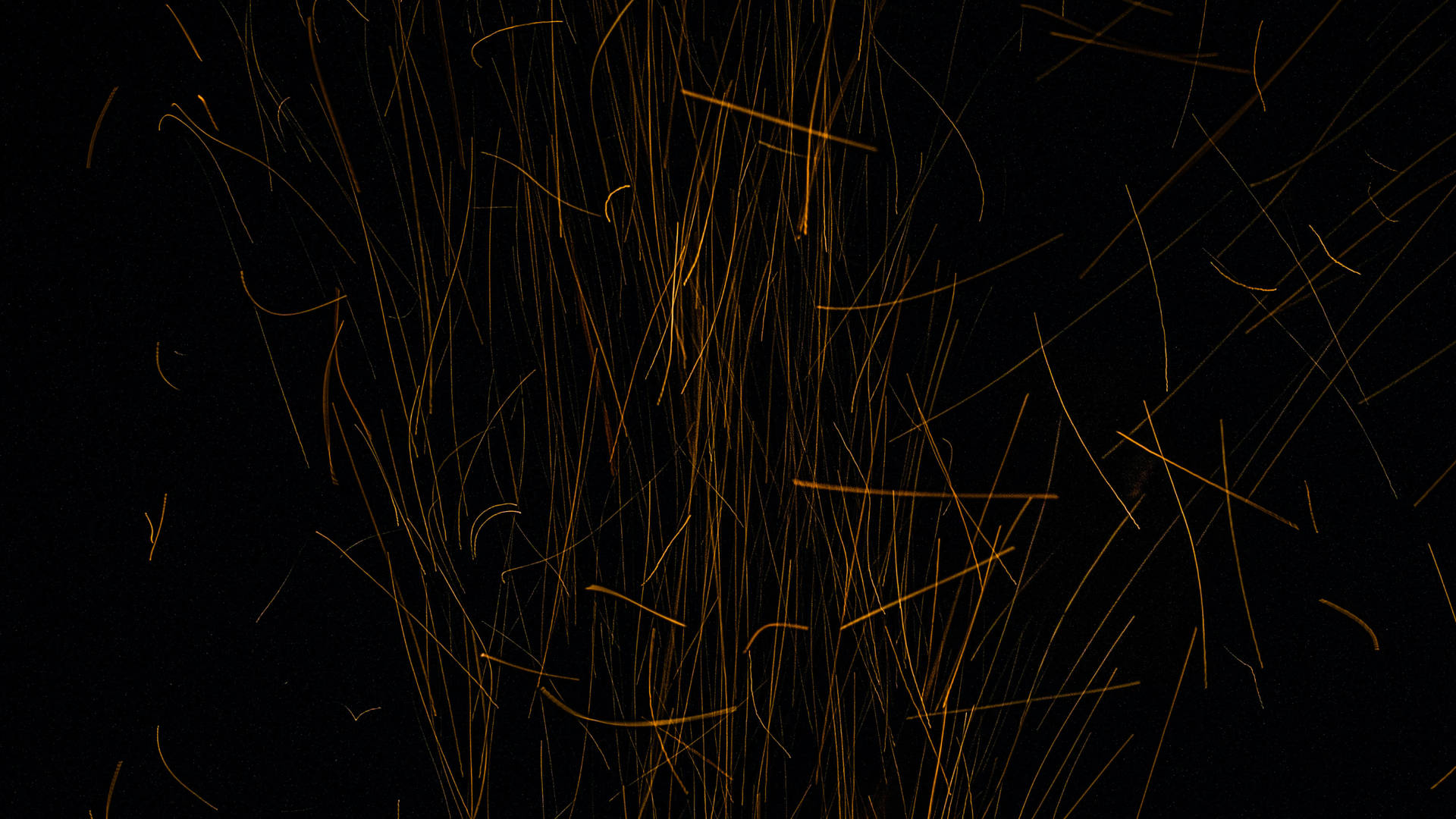 Black And Gold Spark Lines Wallpaper