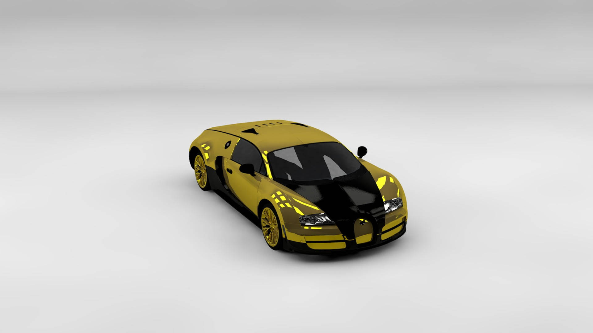Auto Sportiva Nera E Oro Sfondo