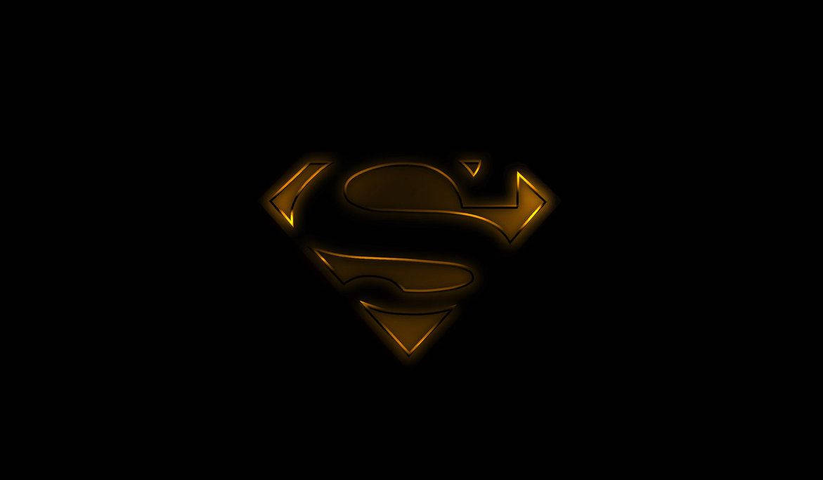 Black and Gold Superman Logo Wallpaper