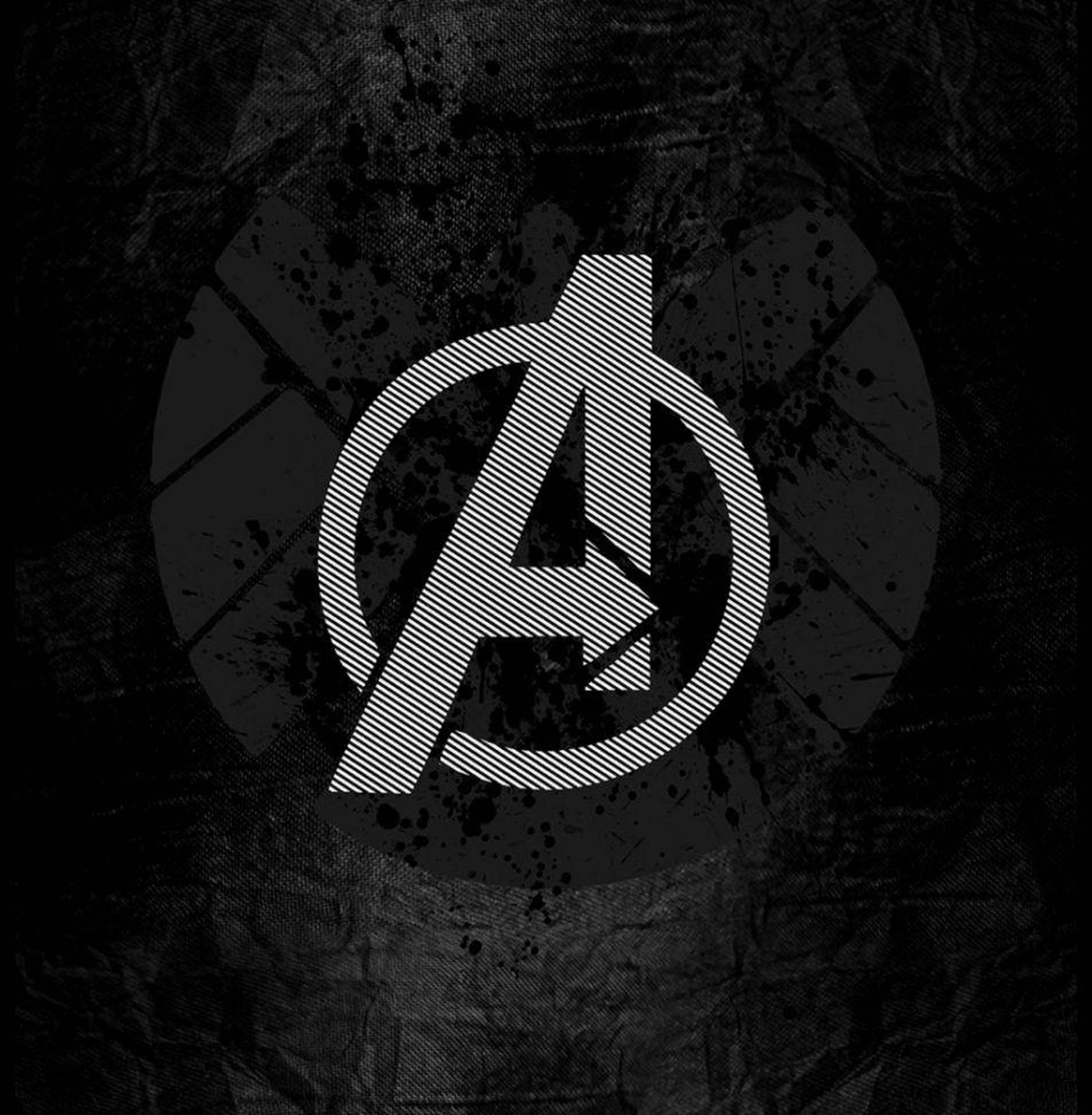 Black And Gray Avengers Android Logo Wallpaper
