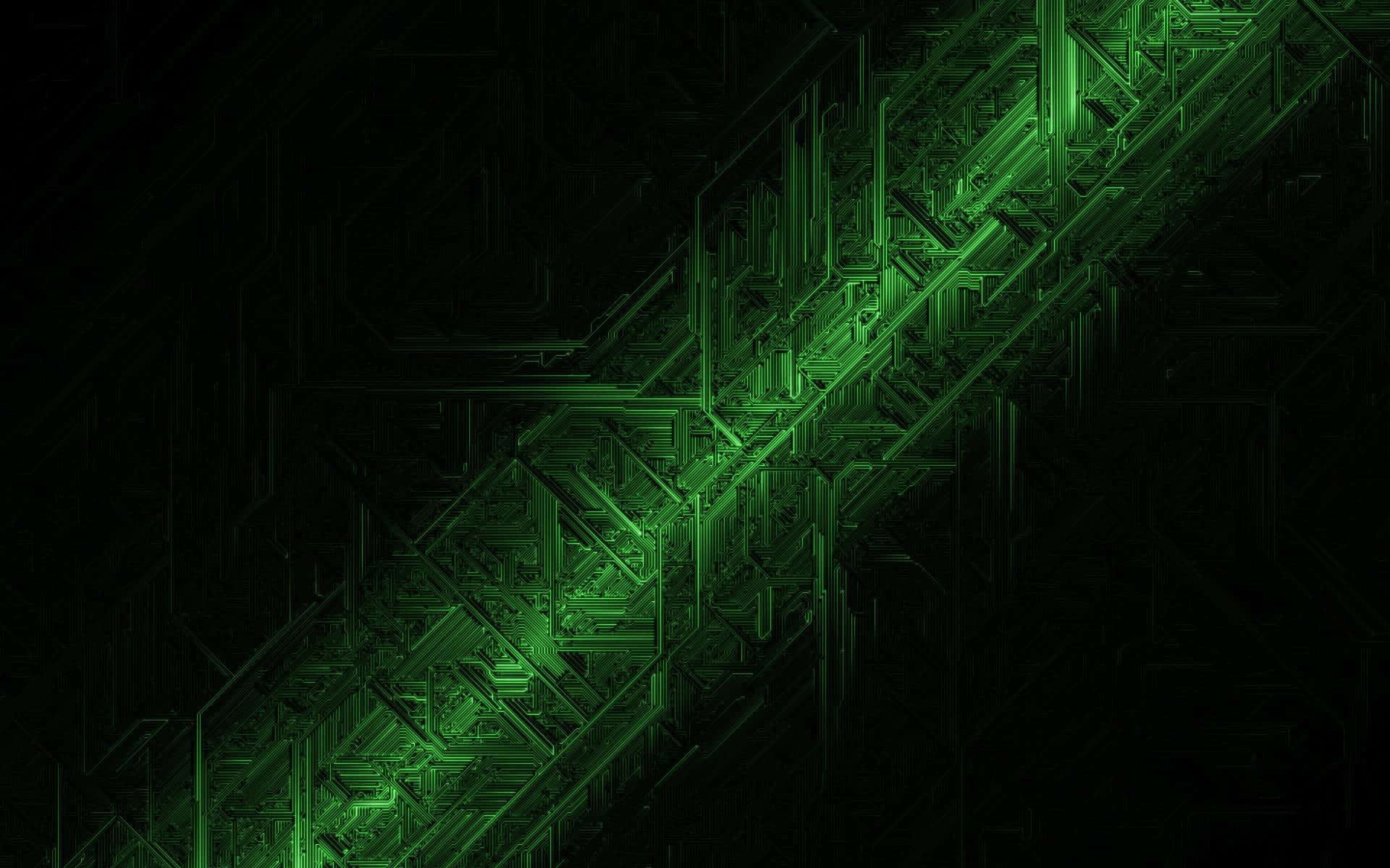 Abstract Black and Green Wallpaper