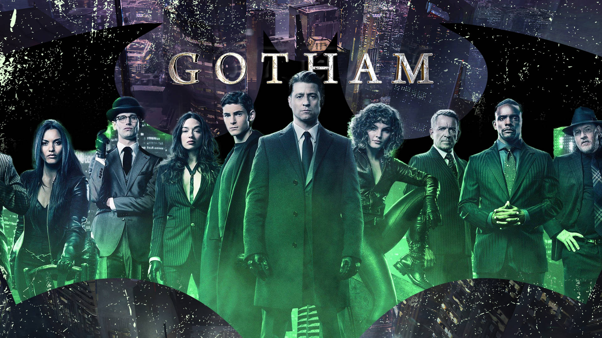 Black And Green 4k Gotham Desktop Wallpaper